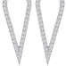 1.30 ct Round Cut Diamond Chandelier Earrings in 14 kt White Gold